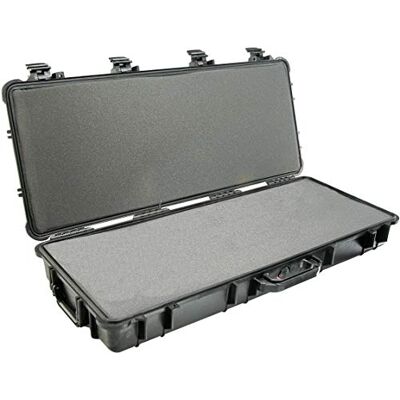 PELI 1700 Funda rígida larga para rifles deportivos y trípodes de fotografía y vídeo, IP67 estanca e impermeable al polvo, 42L de capacidad, fabricada en EE.UU., con espuma personalizable, Color Negro PELI 1700 Funda rígida larga para rifles deportivos y trípodes de fotografía y vídeo, IP67 estanca e impermeable al polvo, 42L de capacidad, fabricada en EE.UU., con espuma personalizable, Color Negro