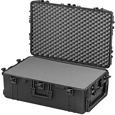 MAX Cases 750H280S Negro, Maleta hermética con espuma pre-cortada a cubetas dimensiones internas 750 x 480 x 280 mm MAX Cases 750H280S Negro, Maleta hermética con espuma pre-cortada a cubetas dimensiones internas 750 x 480 x 280 mm