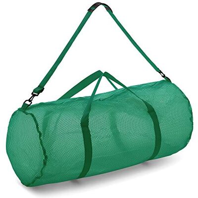 Champion Sports Bolsa de Lona de Malla con Cremallera y Correa Ajustable para el Hombro, Bolsa de Gimnasio Multiusos de 15 x 36 Pulgadas para Equipos, Equipo Deportivo, lavandería, Bolsa de Viaje y Champion Sports Bolsa de Lona de Malla con Cremallera y Correa Ajustable para el Hombro, Bolsa de Gimnasio Multiusos de 15 x 36 Pulgadas para Equipos, Equipo Deportivo, lavandería, Bolsa de Viaje y