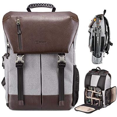 TARION RB-02 Mochila Camara Impermeable Bolsa Mochila Fotografia para Cámara Trípode Ordenador 15" Mochila Camara Foto Vintage TARION RB-02 Mochila Camara Impermeable Bolsa Mochila Fotografia para Cámara Trípode Ordenador 15" Mochila Camara Foto Vintage