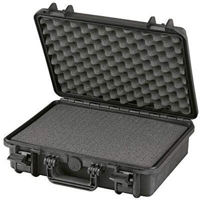 MAX Cases 380H115S, Maleta hermética con espuma pre-cortada a cubetas, dimensiones internas 380 x 270 x 115 mm MAX Cases 380H115S, Maleta hermética con espuma pre-cortada a cubetas, dimensiones internas 380 x 270 x 115 mm