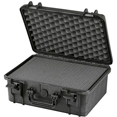 MAX Cases 380H160S.079, Maleta hermética con espuma pre-cortada a cubetas, dimensiones internas 380 x 270 x 160 mm MAX Cases 380H160S.079, Maleta hermética con espuma pre-cortada a cubetas, dimensiones internas 380 x 270 x 160 mm