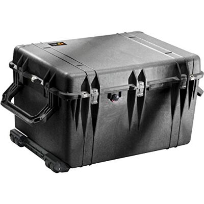 PELI 1660 Maleta de Transporte técnico de Alta Resistencia con Ruedas y asa telescópica, IP67 estanca e Impermeable al Polvo, 160L de Capacidad, Fabricada en Alemania, con Espuma, Color Negro PELI 1660 Maleta de Transporte técnico de Alta Resistencia con Ruedas y asa telescópica, IP67 estanca e Impermeable al Polvo, 160L de Capacidad, Fabricada en Alemania, con Espuma, Color Negro
