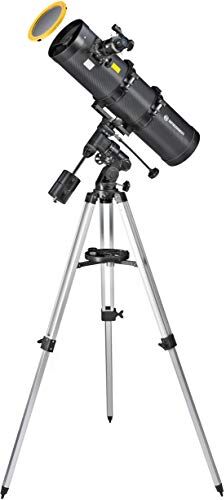 Bresser Pollux 150/750 Telescopio con Montura ecuatorial EQ3 y Filtro Solar para observación Solar Segura, Negro