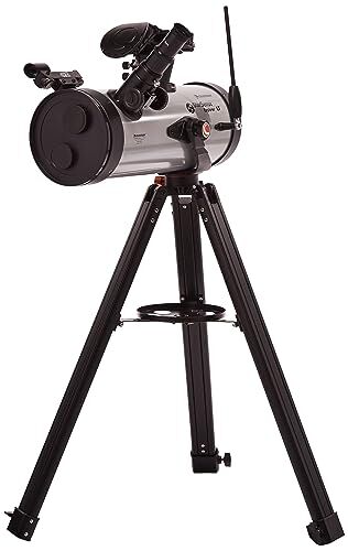 Celestron 22453 StarSense Explore LT127AZ Telescopio Reflector newtoniano con tecnología para Smartphone con 2 oculares, 2 Lentes de Barlow, Acoplamiento para teléfono y trípode Ajustable, Plateado