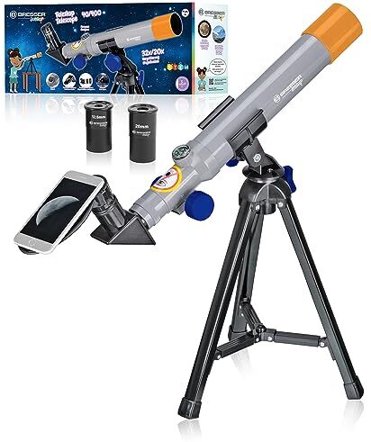 Bresser Optics 8840350 Refractor 32x Gris, Naranja Telescopio (34 cm, 180 g, 5,5 cm, De plástico)