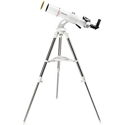 Bresser Telescopio de Lente Refractor Nano AR-80/640 con trípode, Montaje AZ para fácil manejo, Adaptador de cámara para Smartphone y amplios Accesorios para Principiantes, Color Blanco Bresser Telescopio de Lente Refractor Nano AR-80/640 con trípode, Montaje AZ para fácil manejo, Adaptador de cámara para Smartphone y amplios Accesorios para Principiantes, Color Blanco