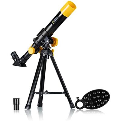 National Geographic Telescopio de Mesa Infantil 40/400 con Montura AZ, 2 oculares, brújula integrada y Soporte para Smartphone, Color Negro, 9140400 National Geographic Telescopio de Mesa Infantil 40/400 con Montura AZ, 2 oculares, brújula integrada y Soporte para Smartphone, Color Negro, 9140400