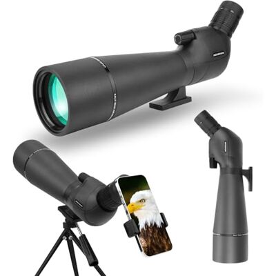 BOSSDUN telescopio terrestre, Hunting Spotter Scope para Disparar a los Objetivos, Telescopios-A Prueba de Agua con Prisma BAK4 Trípode Adaptador de teléfono Bolsa de Transporte (80b) BOSSDUN telescopio terrestre, Hunting Spotter Scope para Disparar a los Objetivos, Telescopios-A Prueba de Agua con Prisma BAK4 Trípode Adaptador de teléfono Bolsa de Transporte (80b)
