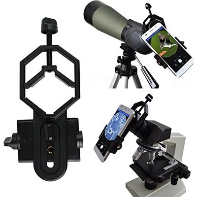 Vizzlema Montaje del Adaptador del teléfono móvil para el Alcance del Rifle Cámara Digiscoping Telescopio Binocular Microscopio y monocular 120g Vizzlema Montaje del Adaptador del teléfono móvil para el Alcance del Rifle Cámara Digiscoping Telescopio Binocular Microscopio y monocular 120g