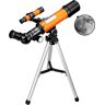 YPEGORYF Telescopio, Apertura de 50 Mm, Longitud Focal de 360 Mm, Telescopio Refractor Astronómico para Niños Principiantes, Telescopio de Viaje con Trípode y Visor Visor Happy House