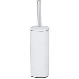 Wenko Escobillero cerrado Alassio, escobillero de diseño cerrado con escobilla negra y cabezal reemplazable para inodoro Ø 8,5 cm, acero, 9,3 x 39,2 x 9,3 cm, blanco mate Wenko Escobillero cerrado Alassio, escobillero de diseño cerrado con escobilla negra y cabezal reemplazable para inodoro Ø 8,5 cm, acero, 9,3 x 39,2 x 9,3 cm, blanco mate