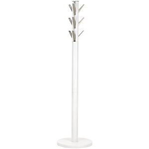 Umbra Flapper Perchero con 9 ganchos abatibles, Madera de caucho, Blanco Umbra Flapper Perchero con 9 ganchos abatibles, Madera de caucho, Blanco