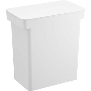 YAMAZAKI 5427 TOWER Bote de basura hermético con ruedas, blanco, Polipropileno/Resina ABS/Resina POM/Silicona/Acero, minimalista, 41 x 24 x 42.5~65.5 cm YAMAZAKI 5427 TOWER Bote de basura hermético con ruedas, blanco, Polipropileno/Resina ABS/Resina POM/Silicona/Acero, minimalista, 41 x 24 x 42.5~65.5 cm