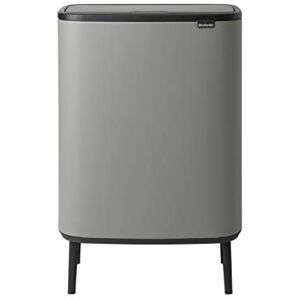 Brabantia Bo Hi Touch mecanismo de apertura con un toque Cubo de basura con patas 60L, color mineral Concrete Gris Brabantia Bo Hi Touch mecanismo de apertura con un toque Cubo de basura con patas 60L, color mineral Concrete Gris