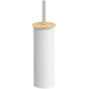 Amig Escobillero Naturline Ø95 x 380 mm Acero y Bambú Color Blanco Escobilla de Baño Resistente y Elegante Diseño Natural que Combina con Todo Tipo de Baños Amig Escobillero Naturline Ø95 x 380 mm Acero y Bambú Color Blanco Escobilla de Baño Resistente y Elegante Diseño Natural que Combina con Todo Tipo de Baños