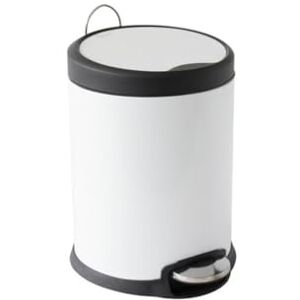 MSV Papelera con Pedal de Acero Inoxidable 5L Blanco MSV Papelera con Pedal de Acero Inoxidable 5L Blanco
