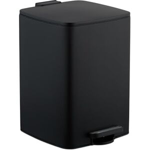 Relaxdays Cubo de basura de cocina negro - 20L, pedal, cubeta interior extraíble Relaxdays Cubo de basura de cocina negro - 20L, pedal, cubeta interior extraíble