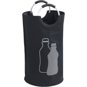 Wenko Colector de botellas Jumbo, 69 litros, bolsa para botellas decorada con impresión y asas de aluminio suaves para transportar fácilmente botellas vacías, 100 % poliéster, 38 x 72 cm, negro Wenko Colector de botellas Jumbo, 69 litros, bolsa para botellas decorada con impresión y asas de aluminio suaves para transportar fácilmente botellas vacías, 100 % poliéster, 38 x 72 cm, negro