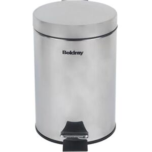 Beldray , acero inoxidable Cubo de basura redondo con pedal y tapa de cierre , 3 litros Beldray , acero inoxidable Cubo de basura redondo con pedal y tapa de cierre , 3 litros