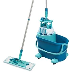 Leifheit Set Mopa con cubo escurridor Clean Twist M Ergo Mobile con ruedas, mopa fregona con cubo, mopa plana con escurridor de 33 cm de anchura Leifheit Set Mopa con cubo escurridor Clean Twist M Ergo Mobile con ruedas, mopa fregona con cubo, mopa plana con escurridor de 33 cm de anchura