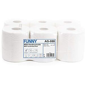 Funny Pack de 6 rollos de papel reciclada, 1 capa, 19 x 22 cm Funny Pack de 6 rollos de papel reciclada, 1 capa, 19 x 22 cm