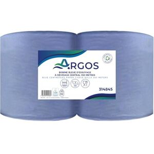 ARGOS – Bobina de limpieza azul con desagüe central – Célula reciclada – Absorción óptima – Contacto alimentario – Fabricación francesa – 2 bobinas ARGOS – Bobina de limpieza azul con desagüe central – Célula reciclada – Absorción óptima – Contacto alimentario – Fabricación francesa – 2 bobinas