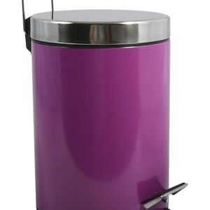 MSV Papelera de baño Acero inoxidable con cubo interior extraíble Elegante papelera con pedal Compacta y práctica Morado 3 L MSV Papelera de baño Acero inoxidable con cubo interior extraíble Elegante papelera con pedal Compacta y práctica Morado 3 L