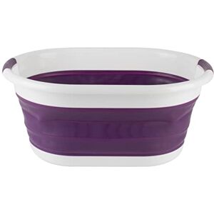 Beldray cesta colada plegable para ropa, Cesta de lavado resistente, ovalada, asas de plástico duraderas, capacidad 37 litros, púrpura, fácilmente plegable, solución para ahorrar espacio Beldray cesta colada plegable para ropa, Cesta de lavado resistente, ovalada, asas de plástico duraderas, capacidad 37 litros, púrpura, fácilmente plegable, solución para ahorrar espacio
