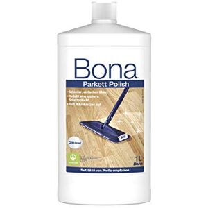 Bona Limpiador de parquet y cuidado de parquet para suelos de madera lacada, 1 L, pulido de parqué, producto de cuidado de parquet, sellador de parquet Bona Limpiador de parquet y cuidado de parquet para suelos de madera lacada, 1 L, pulido de parqué, producto de cuidado de parquet, sellador de parquet