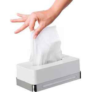 Avilia Caja Porta toallitas cosméticas, servilletas y pañuelos, de plástico con asa de Acero Inoxidable Brillante, Montaje Alternativo sin taladrar, diseño Moderno Blanco, 26,5 x 17 x 14 cm Avilia Caja Porta toallitas cosméticas, servilletas y pañuelos, de plástico con asa de Acero Inoxidable Brillante, Montaje Alternativo sin taladrar, diseño Moderno Blanco, 26,5 x 17 x 14 cm