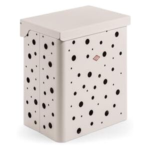 WESCO Cesto para la colada Duo 1 estrecho en color arena mate de chapa de acero con recubrimiento en polvo perforado, 2 x 32 litros insertos de plástico en blanco, adecuado para equipamiento de WESCO Cesto para la colada Duo 1 estrecho en color arena mate de chapa de acero con recubrimiento en polvo perforado, 2 x 32 litros insertos de plástico en blanco, adecuado para equipamiento de
