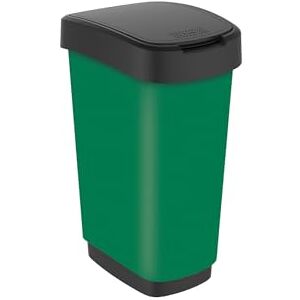 Rotho Twist Papelera 25l con tapa, Plástico (PP) sin BPA, verde, 25l (33.3 x 25.2 x 47.6 cm) Rotho Twist Papelera 25l con tapa, Plástico (PP) sin BPA, verde, 25l (33.3 x 25.2 x 47.6 cm)