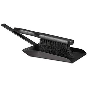 Relaxdays Gusseisen, Kehrset mit Handfeger, Handschaufel, Lochung, Outdoor und Indoor Recogedor para Chimenea con Cepillo, Negro, 37x18x10 cm Relaxdays Gusseisen, Kehrset mit Handfeger, Handschaufel, Lochung, Outdoor und Indoor Recogedor para Chimenea con Cepillo, Negro, 37x18x10 cm