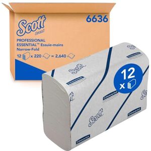 Scott Essential Toallas de Mano , Toallas de Mano Intercaladas, Tecnología Absorbente, 12 Paquetes x 220 toallas (2.640 total) Scott Essential Toallas de Mano , Toallas de Mano Intercaladas, Tecnología Absorbente, 12 Paquetes x 220 toallas (2.640 total)