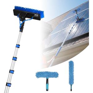 VEVOR Kit de Limpieza de Paneles Solares con Pértiga Telescópica 7,89m, Suministro de Agua, Cabezal Giratorio, Dispensador de Jabón, Kit de Cepillo de Limpieza con Manguera 20m para Ventanas Terrazas VEVOR Kit de Limpieza de Paneles Solares con Pértiga Telescópica 7,89m, Suministro de Agua, Cabezal Giratorio, Dispensador de Jabón, Kit de Cepillo de Limpieza con Manguera 20m para Ventanas Terrazas