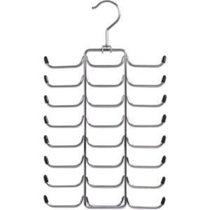Zeller Percha para Corbatas/Cinturones, Metal, Plateado, 21x40x3 cm Zeller Percha para Corbatas/Cinturones, Metal, Plateado, 21x40x3 cm