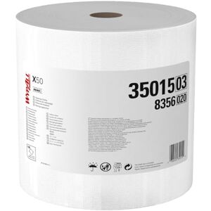 Wypall X50 General Clean Paños 8356 Paños de limpieza reutilizables 1 rollo de tamaño Jumbo x 1100 paños de limpieza industriales blancos Wypall X50 General Clean Paños 8356 Paños de limpieza reutilizables 1 rollo de tamaño Jumbo x 1100 paños de limpieza industriales blancos