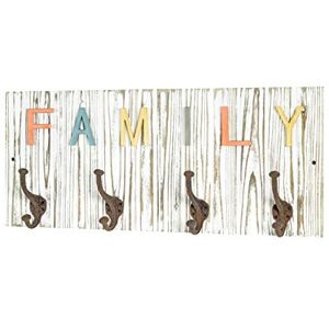 HAKU Möbel Perchero de pared colorido, vintage, Madera maciza, metal Dim.: AN 70 cm x AL 30 cm x P 11 cm, Estilo: Industrial HAKU Möbel Perchero de pared colorido, vintage, Madera maciza, metal Dim.: AN 70 cm x AL 30 cm x P 11 cm, Estilo: Industrial