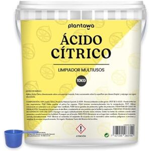 PLANTAWA Ácido Cítrico en Polvo 10kg Acido Citrico para Limpieza Doméstica Intensiva Elimina Cal, Sarro y Manchas Alta Solubilidad Limpieza Multiusos en Gran Volumen PLANTAWA Ácido Cítrico en Polvo 10kg Acido Citrico para Limpieza Doméstica Intensiva Elimina Cal, Sarro y Manchas Alta Solubilidad Limpieza Multiusos en Gran Volumen