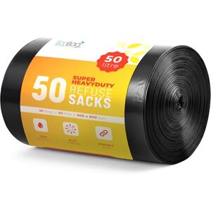 EcoBag Bolsas de basura extra fuertes y resistentes, bolsas de basura reciclables, resistentes a fugas, ecológicas, bolsas de eliminación de residuos duraderas para uso doméstico y comercial, 35 EcoBag Bolsas de basura extra fuertes y resistentes, bolsas de basura reciclables, resistentes a fugas, ecológicas, bolsas de eliminación de residuos duraderas para uso doméstico y comercial, 35