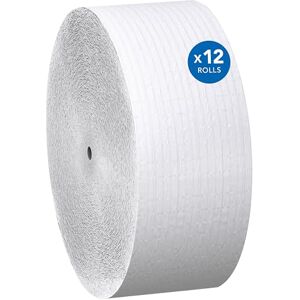 Scott Jumbo Roll JR papel higiénico sin núcleo (07005), 2 capas, blanco, 12 rollos/estuche, 2,300 pies/rollo Scott Jumbo Roll JR papel higiénico sin núcleo (07005), 2 capas, blanco, 12 rollos/estuche, 2,300 pies/rollo
