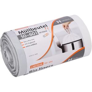 DEISS Modelo - Bolsas de basura 50-60L para Brabantia Touch Bin - 30 piezas DEISS Modelo - Bolsas de basura 50-60L para Brabantia Touch Bin - 30 piezas