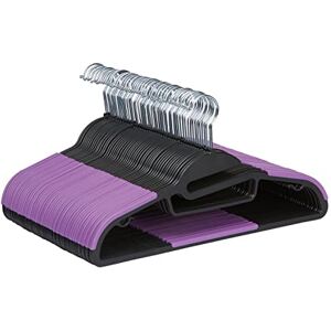 Ganchos de plástico Amazon Basics - Negro/Violeta - 50 uds - Perchas Ganchos de plástico Amazon Basics - Negro/Violeta - 50 uds - Perchas