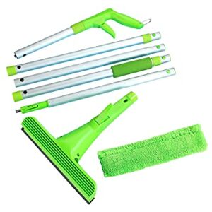 Maximex Limpiacristales con pulverizador extralargo de hasta 220 cm, Permite una Altura de Trabajo de hasta 420 cm, limpiaparabrisas para Ventanas con depósito de Agua de 85 ml, Labio de Goma y 27 cm Maximex Limpiacristales con pulverizador extralargo de hasta 220 cm, Permite una Altura de Trabajo de hasta 420 cm, limpiaparabrisas para Ventanas con depósito de Agua de 85 ml, Labio de Goma y 27 cm