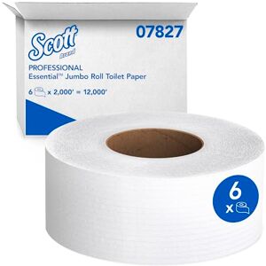 Scott Jumbo rollo (Jr) comercial papel higiénico (), 2 capas, blanco, 6 Rolls/Case, 2.000 '/rollo Scott Jumbo rollo (Jr) comercial papel higiénico (), 2 capas, blanco, 6 Rolls/Case, 2.000 '/rollo