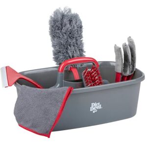 Dirt Devil Juego de Limpieza de 6 Unidades – Extractor de Ventana y Cepillo de Limpieza para cepillarse – Toallitas de Limpieza y Polvo en Cubo de Limpieza – Cubo de Limpieza Completo con Cepillo de Dirt Devil Juego de Limpieza de 6 Unidades – Extractor de Ventana y Cepillo de Limpieza para cepillarse – Toallitas de Limpieza y Polvo en Cubo de Limpieza – Cubo de Limpieza Completo con Cepillo de