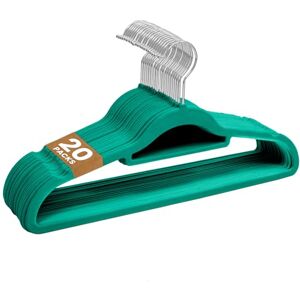 Sasha Morel Pack de 20 Perchas de Terciopelo – Perchas Antideslizantes para Ropa, Ahorro de Espacio, para Adultos Sasha Morel Pack de 20 Perchas de Terciopelo – Perchas Antideslizantes para Ropa, Ahorro de Espacio, para Adultos