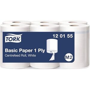 Tork toallitas de papel estándar para el sistema dispensador M2 / papel estable de 1 capa en blanco, 6 x 300 metros Tork toallitas de papel estándar para el sistema dispensador M2 / papel estable de 1 capa en blanco, 6 x 300 metros