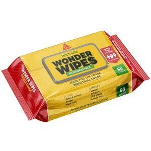SIKA Toallitas biodegradables Wonder Toallitas de limpieza multiusos para el comercio de la construcción especialmente formuladas para limpiar manos, herramientas y superficies Paquete de 60 SIKA Toallitas biodegradables Wonder Toallitas de limpieza multiusos para el comercio de la construcción especialmente formuladas para limpiar manos, herramientas y superficies Paquete de 60
